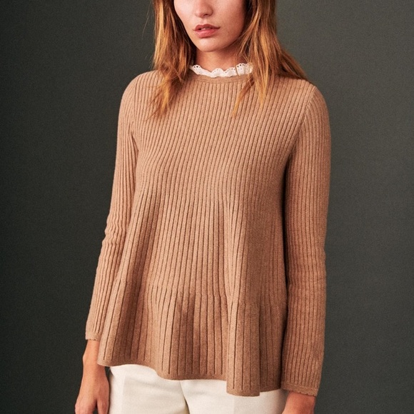 Sezane Merino wool and cotton pullover Jumper NWT - Picture 4 of 6
